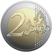 2 eiro Erasmus kopīgā puse