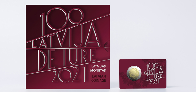 2 euro commemorative coin "Latvia de iure 100"