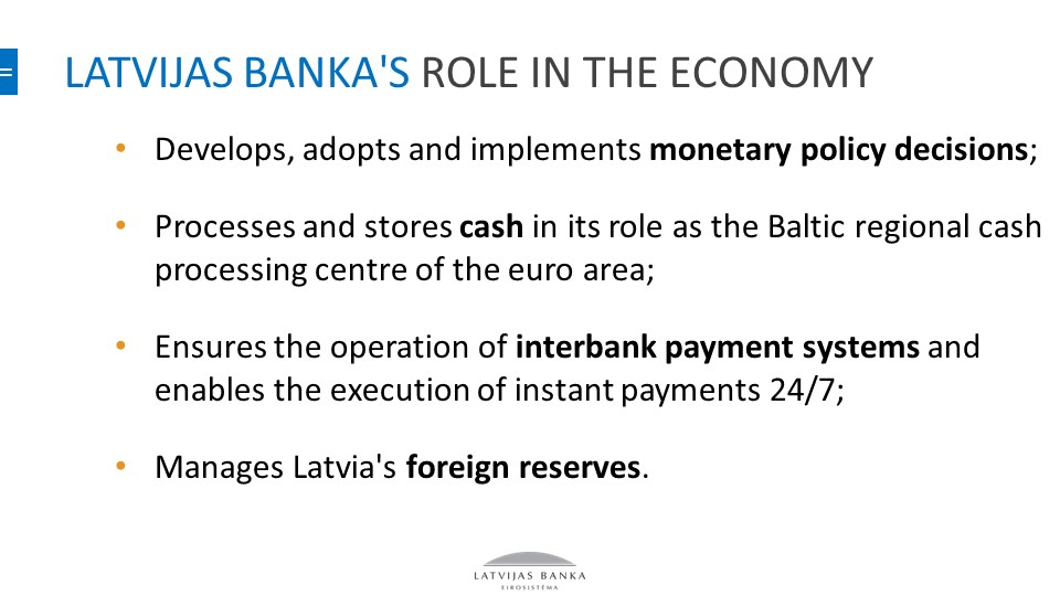 Functions of Latvijas Banka